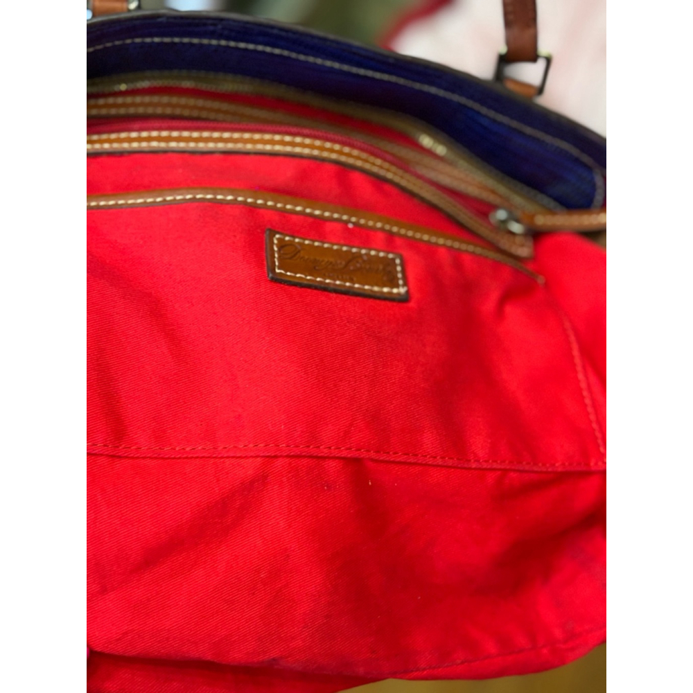 Dooney & Bourke Blue and Brown Tote - Picture 11 of 12